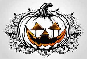 Simple pumpkin tattoo idea