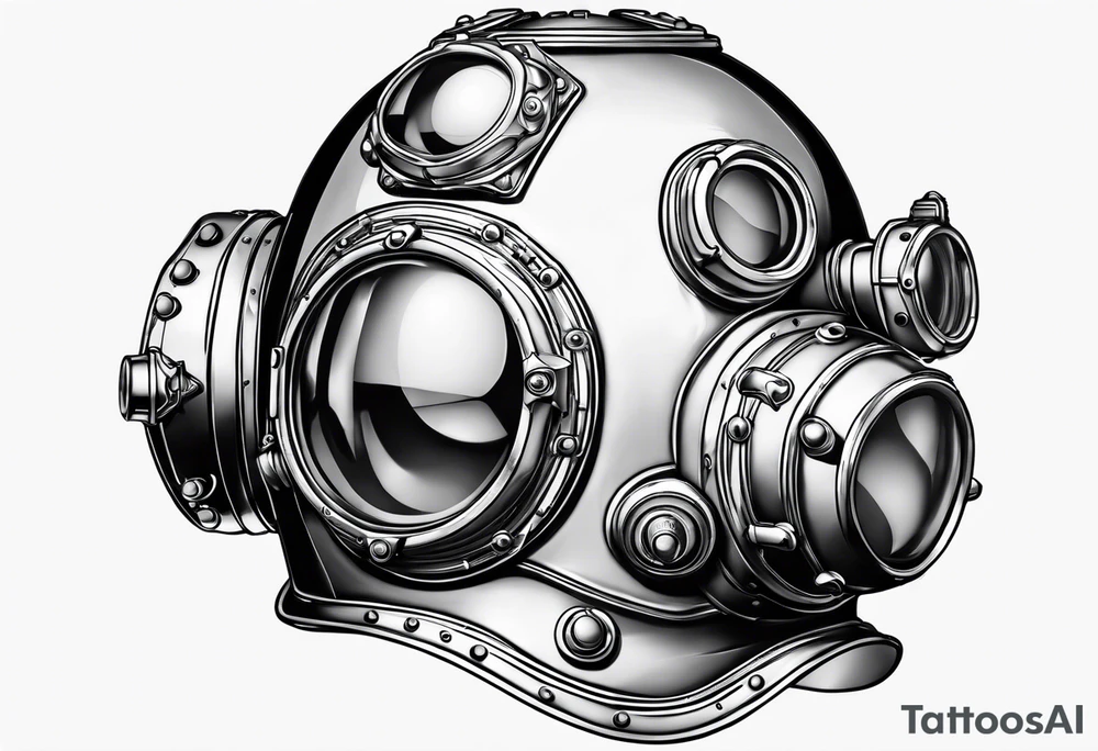mark v diving helmet tattoo idea