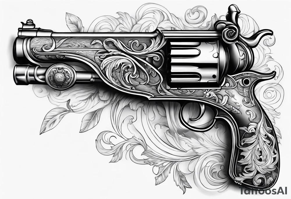 Flintlock pistol tattoo idea