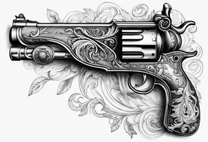 Flintlock pistol tattoo idea