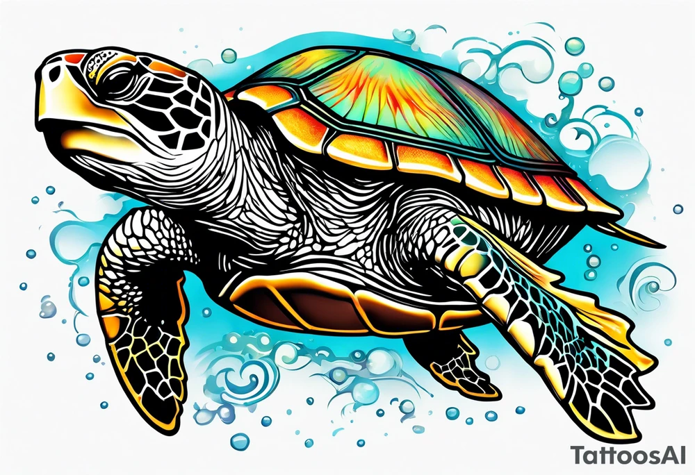 sea turtle tattoo idea