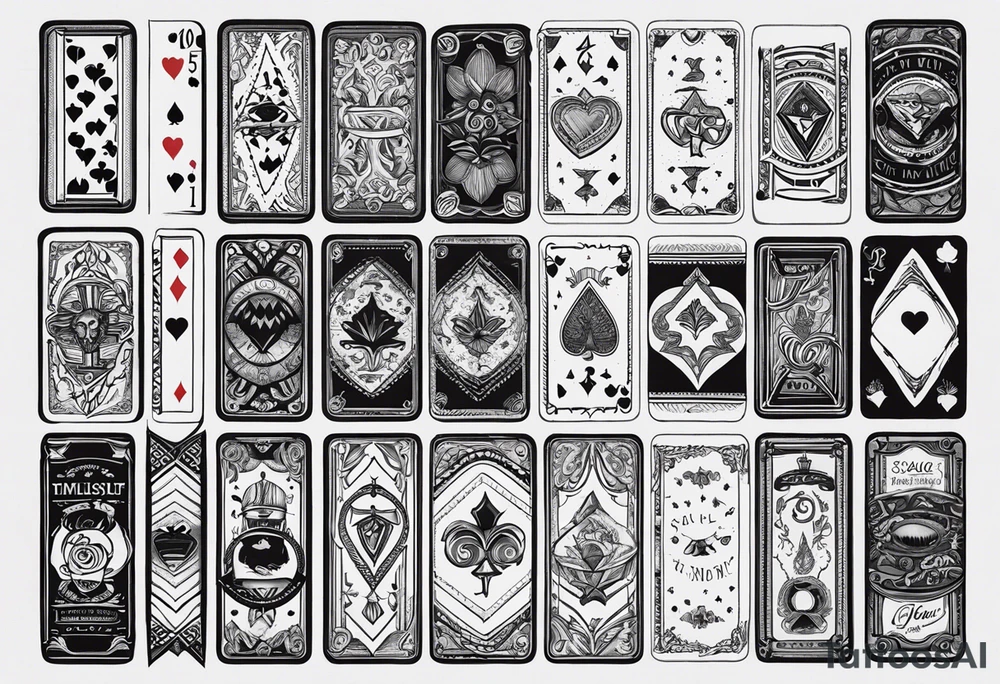 I’ve hit a new low. All 52 cards in a row tattoo idea