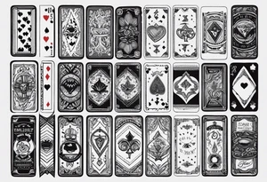 I’ve hit a new low. All 52 cards in a row tattoo idea