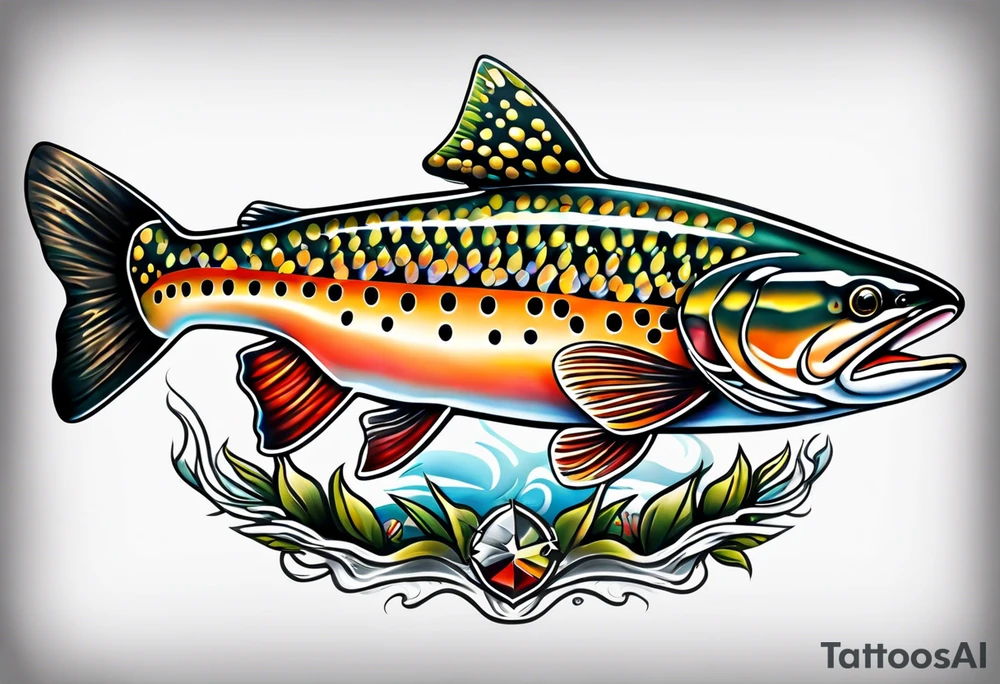 Brook trout tattoo idea