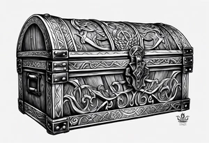 Make a viking chest tattoo use the triple horns tattoo idea