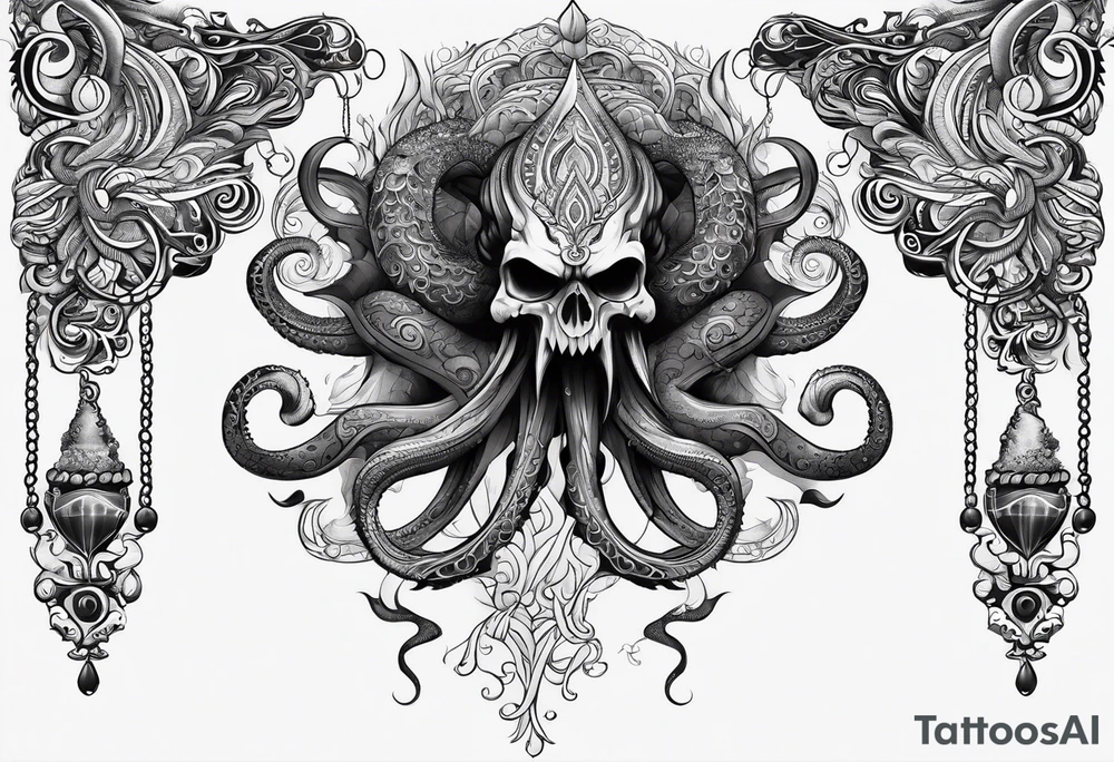 Kraken arm sleeve tattoo idea