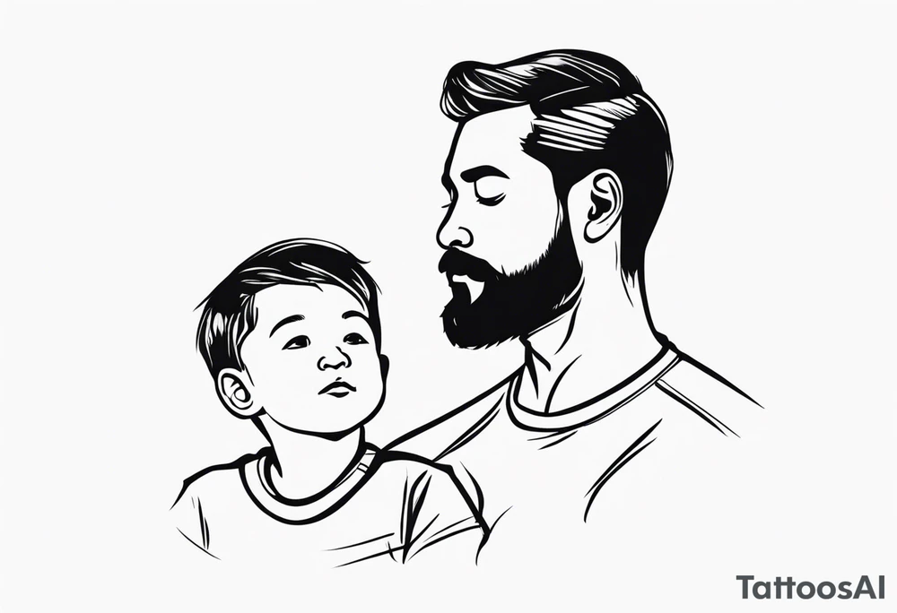 Father and son tattoo idea