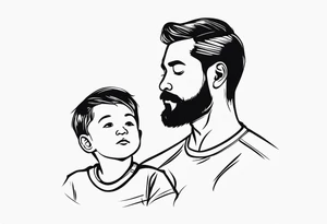 Father and son tattoo idea