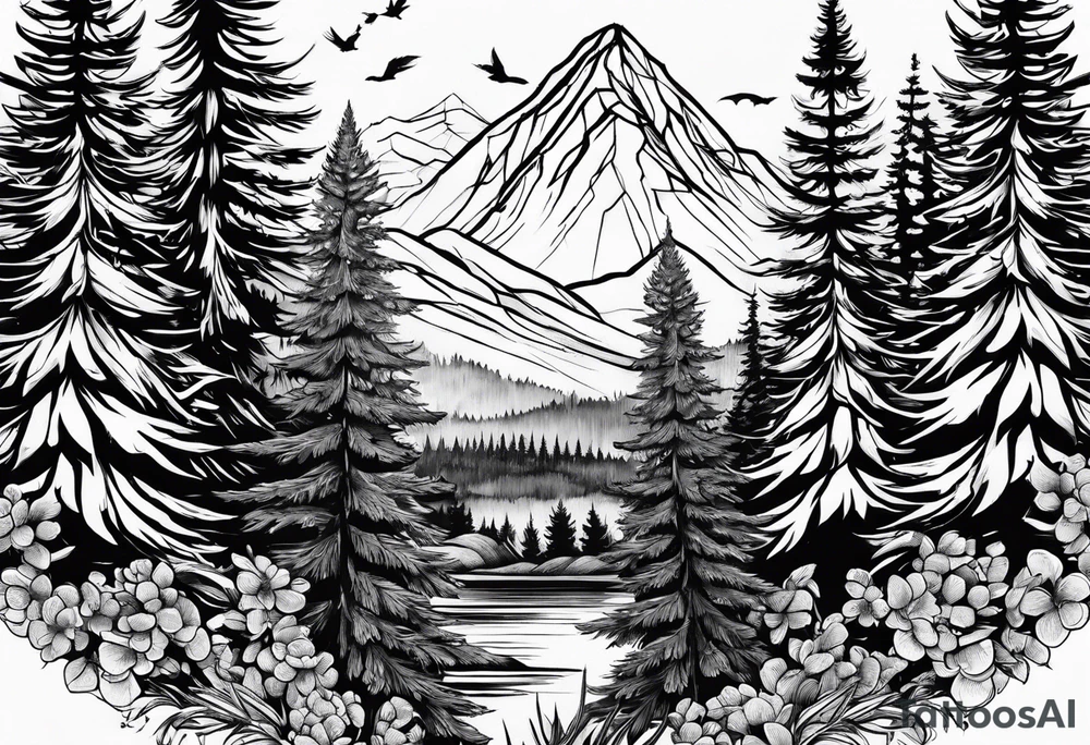 Douglas fir tattoo idea