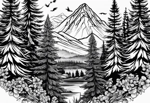 Douglas fir tattoo idea