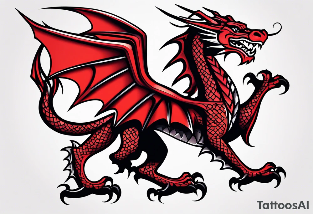 Welsh dragon tattoo idea