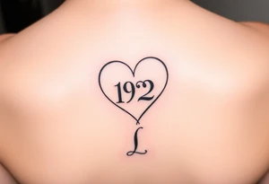 Heart with 192 in the middle and a L connected to the end of teh heart tattoo idea