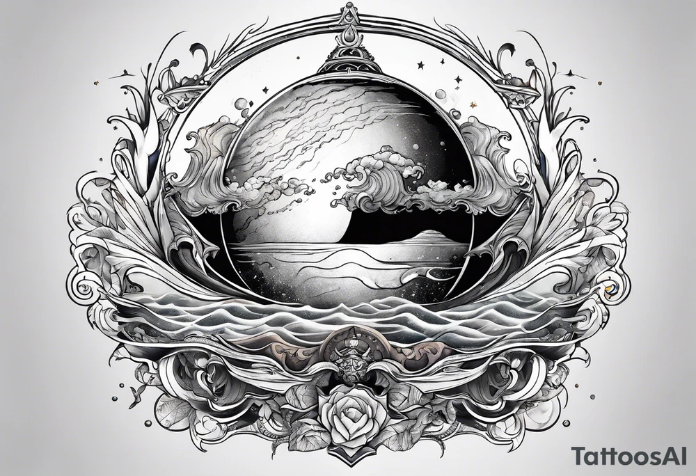 Neptune planet tattoo idea
