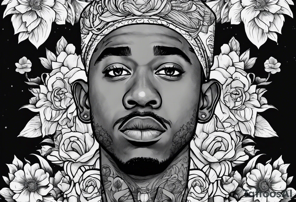 flower boy album cover by tyler the creator tattoo idea