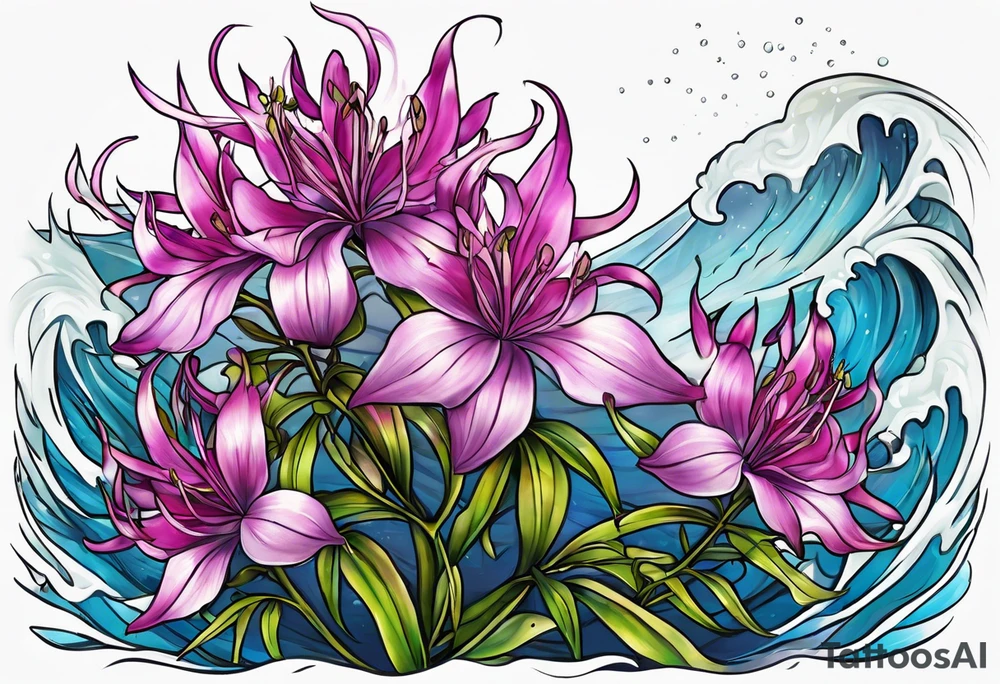 ocean fireweed tattoo idea