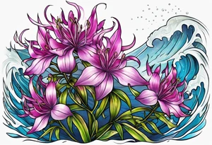 ocean fireweed tattoo idea