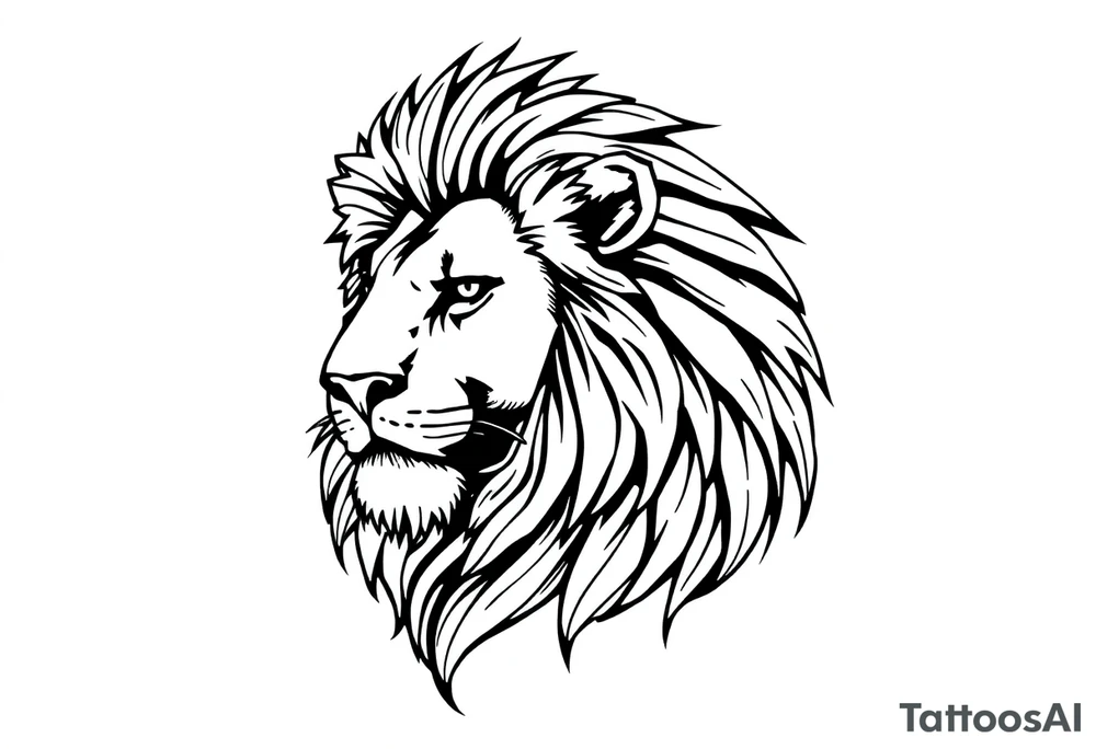 a lion tattoo idea