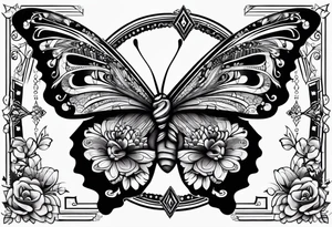 butterfly more manly with day of the dead tattoo idea