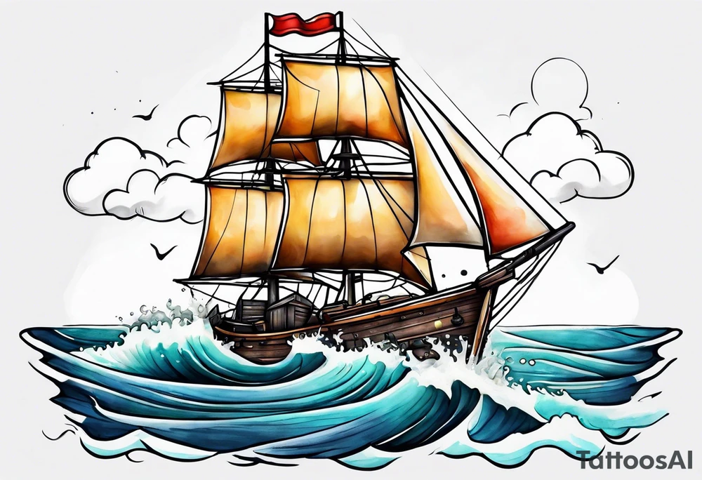 a tattoo that matches the lyrics of to build a boat tattoo idea