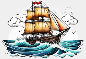 a tattoo that matches the lyrics of to build a boat tattoo idea