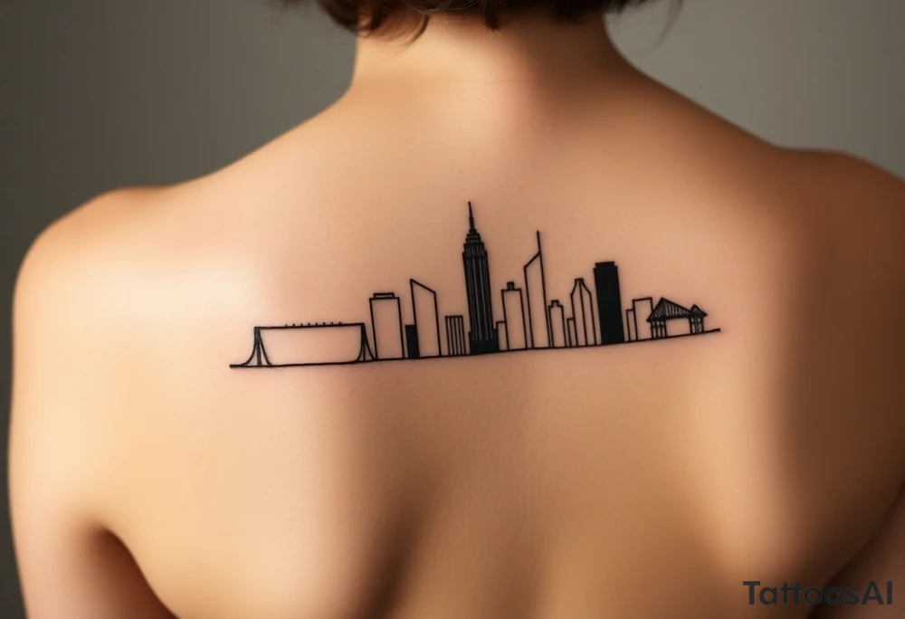 pittsburgh skyline tattoo idea