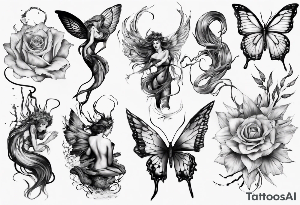 Wasser Nymphe tattoo idea