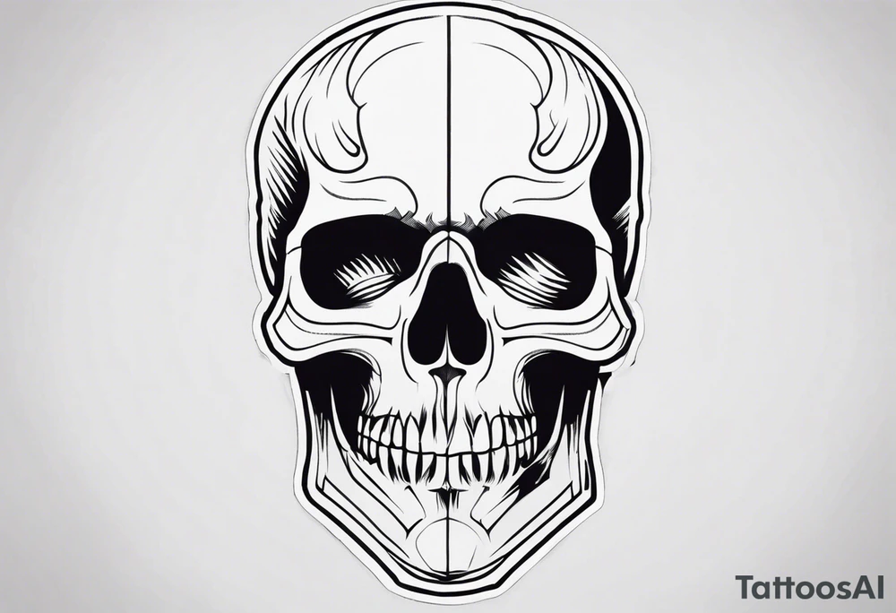 SKULL FACE tattoo idea