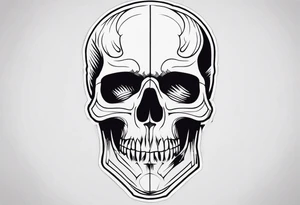 SKULL FACE tattoo idea