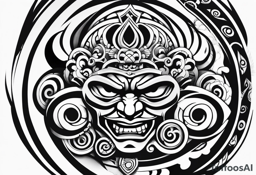 Luffy Gear 4, Maori tribal tattoo idea