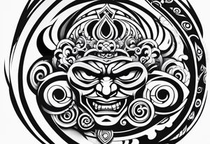 Luffy Gear 4, Maori tribal tattoo idea