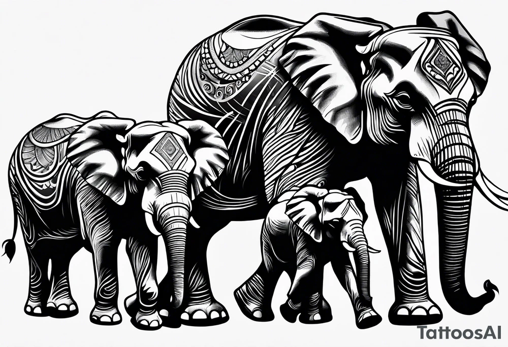 Elephant Family tattoo idea