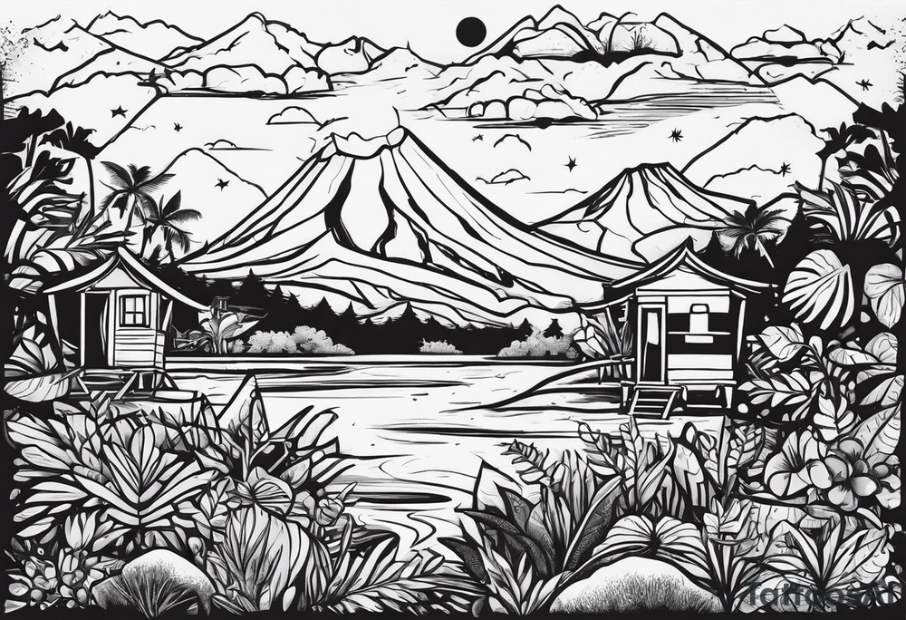 The sign that one can find in the kilimanjaro mountain camps tattoo idea