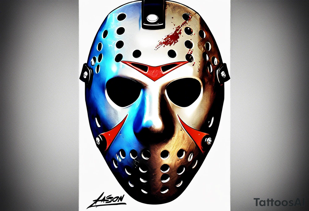 Friday the 13th Jason mask, Japanese art tattoo idea