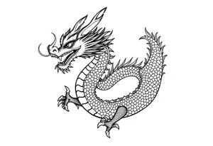 Beautiful asian dragon tattoo idea