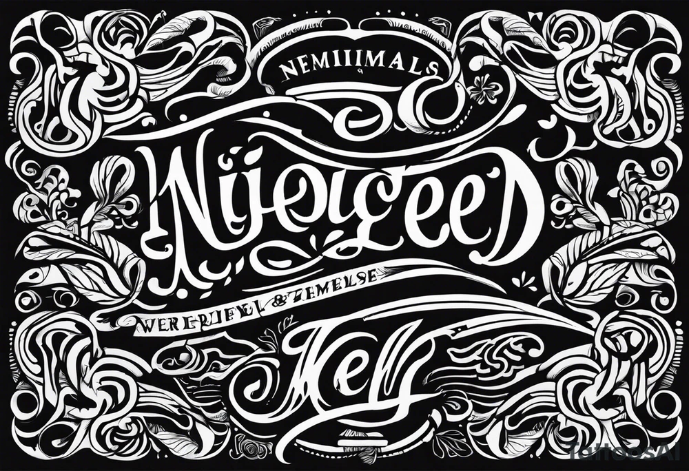 niemals aufgeben tattoo idea