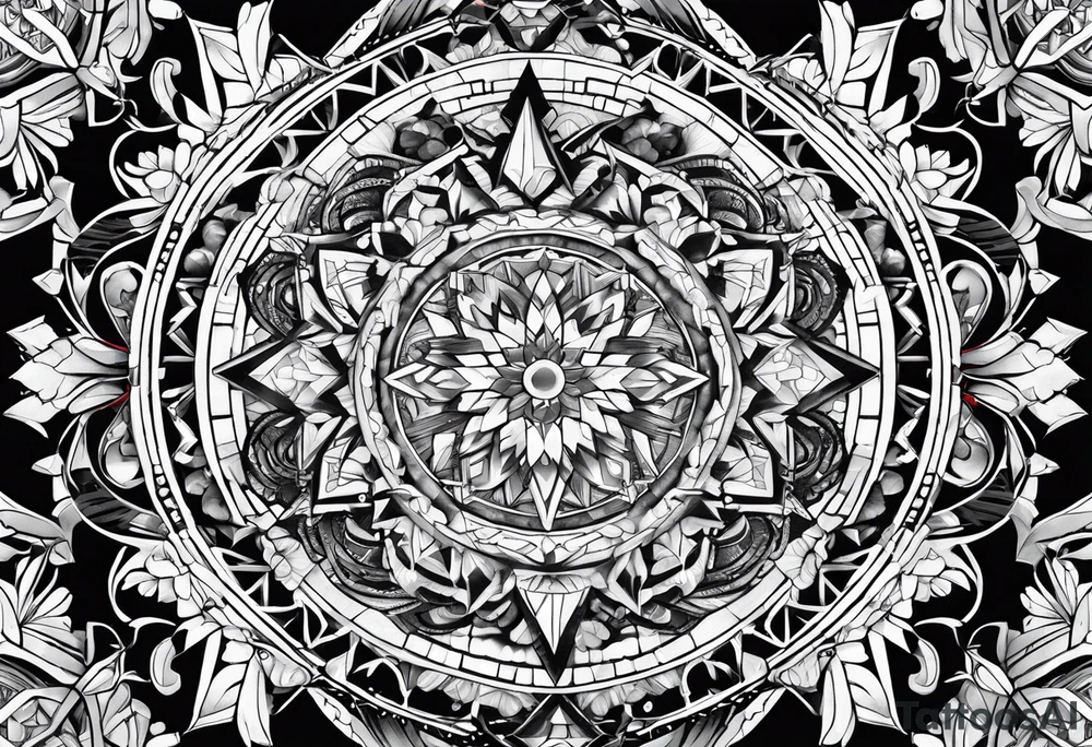 The inside of a kaleidoscope tattoo idea