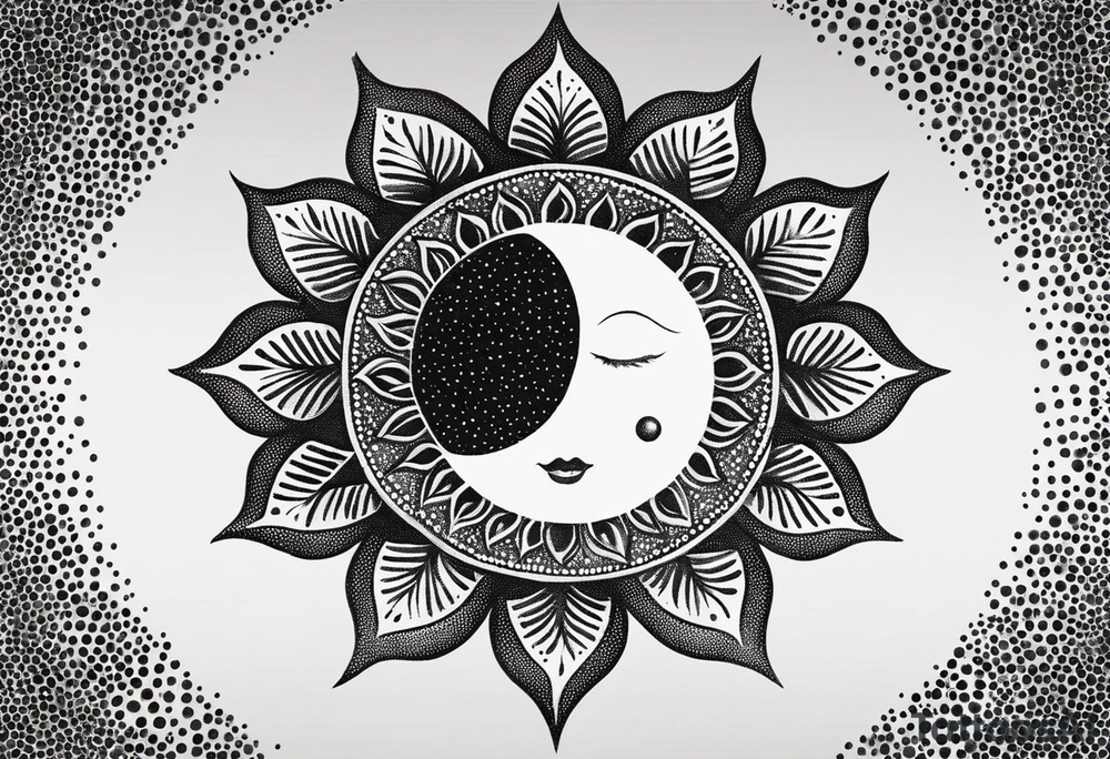 Feminine and simple sun tattoo idea