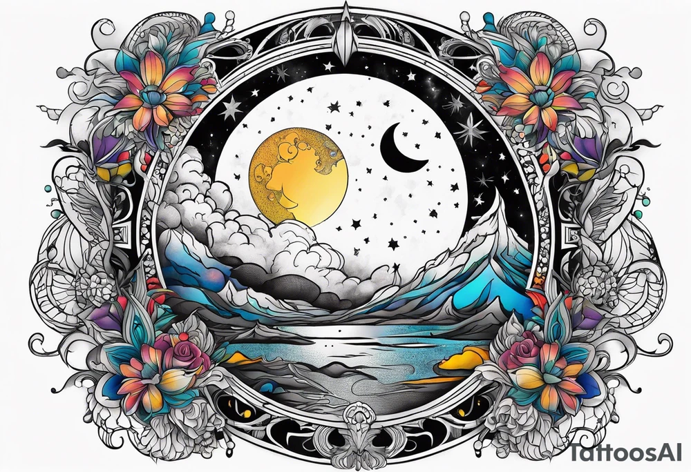 sacred moon tattoo idea