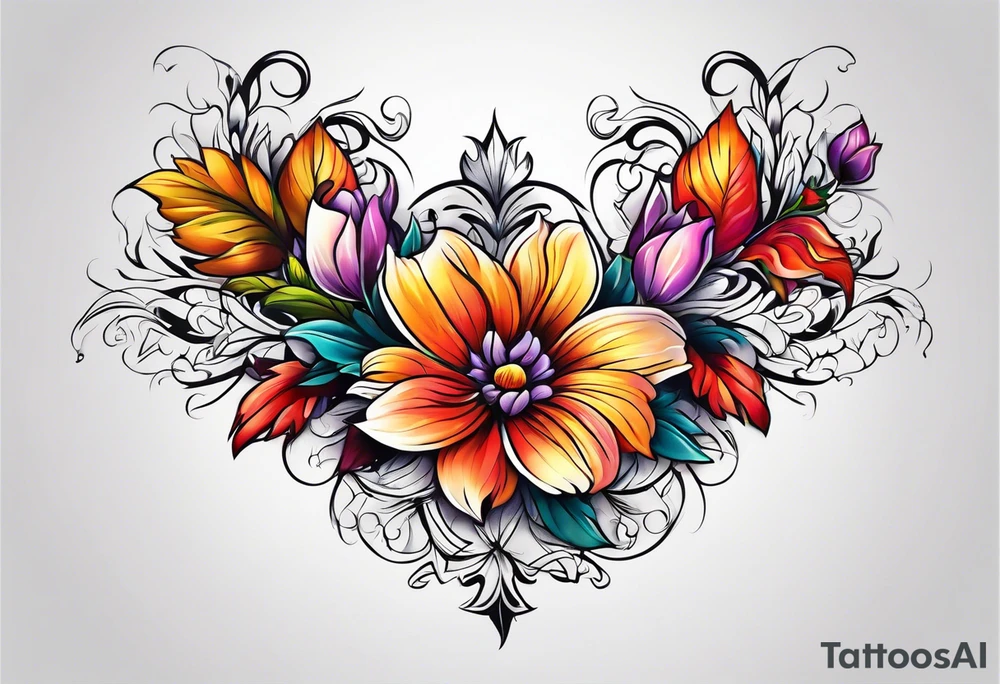 Flowers tattoo idea