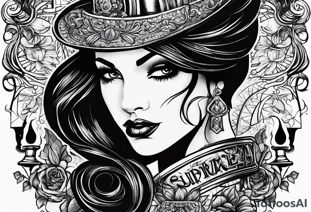 Imported supreme Canadian whiskey tattoo idea