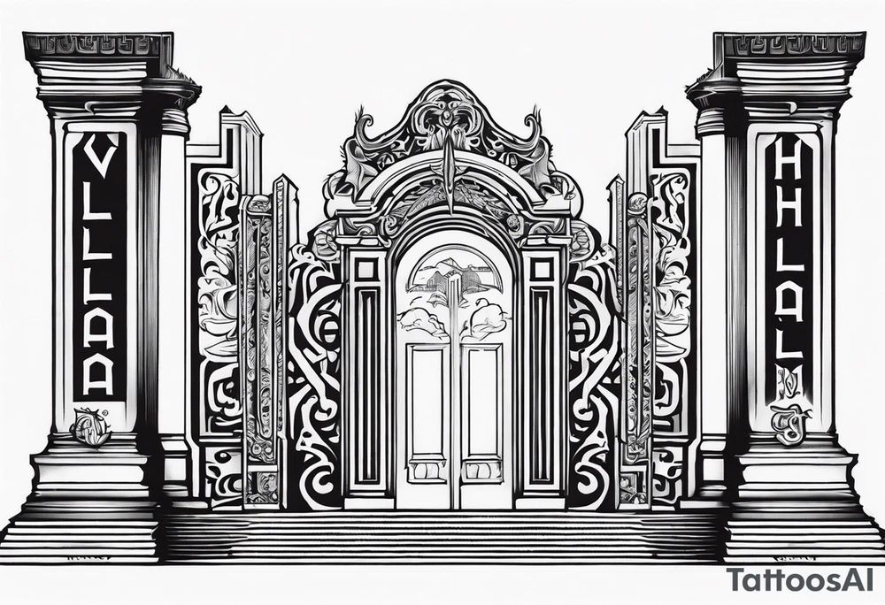 Valhalla gates steps tattoo idea