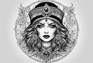 Russian old witch tattoo idea