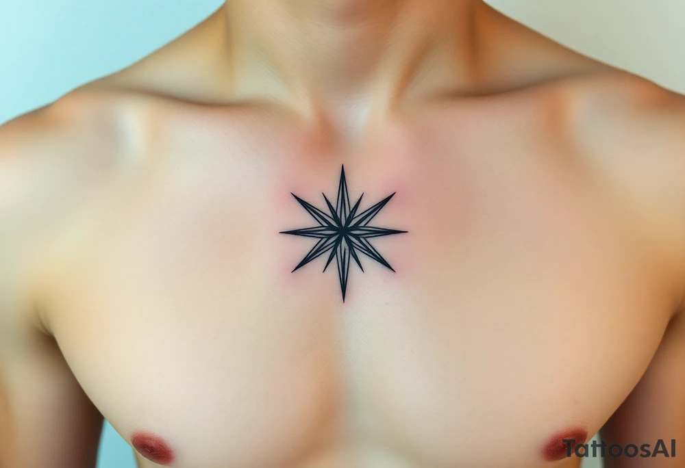 I want to create a tattoo in the center of my chest, close to my heart. It's a tattoo that I want to look at during the worst days of my life or whenever I am having a low day. To remind myself to trust the system, to trust the universe, and to trust myself. To have faith and be a warrior. To have that resilience to get back up. And yeah, like a mix of that feeling and also just to let go and trust that things will work out fine. don't Give me the option of a star or something that is a mix of releasing, letting go of control, and resilience - trust, belief, faith in the universe and myself. tattoo idea