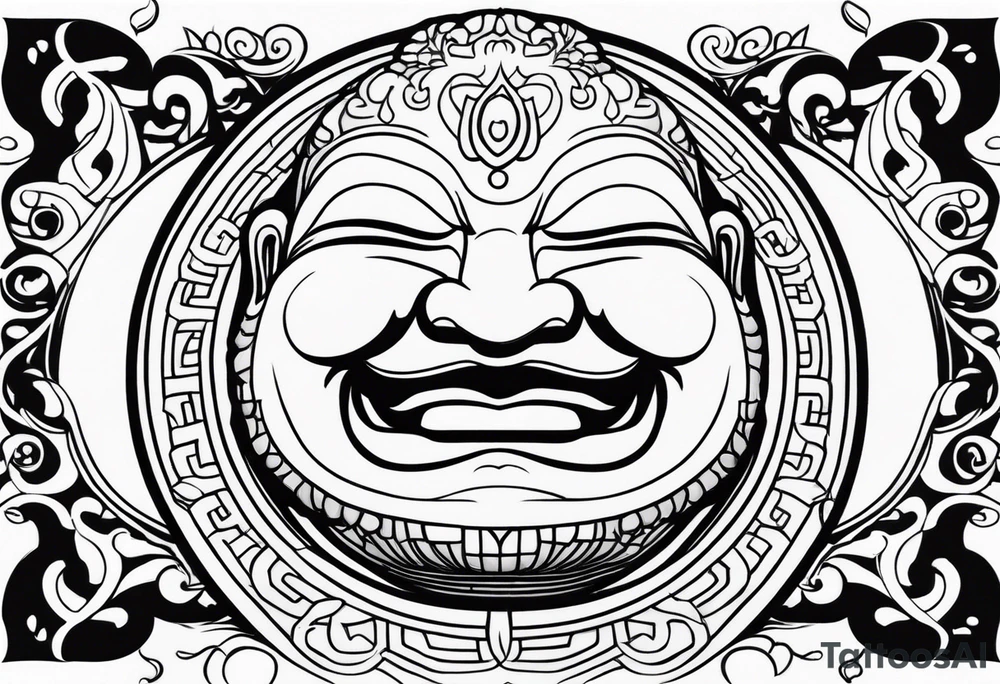 laughing Buddha tattoo idea