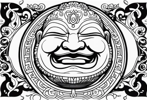 laughing Buddha tattoo idea