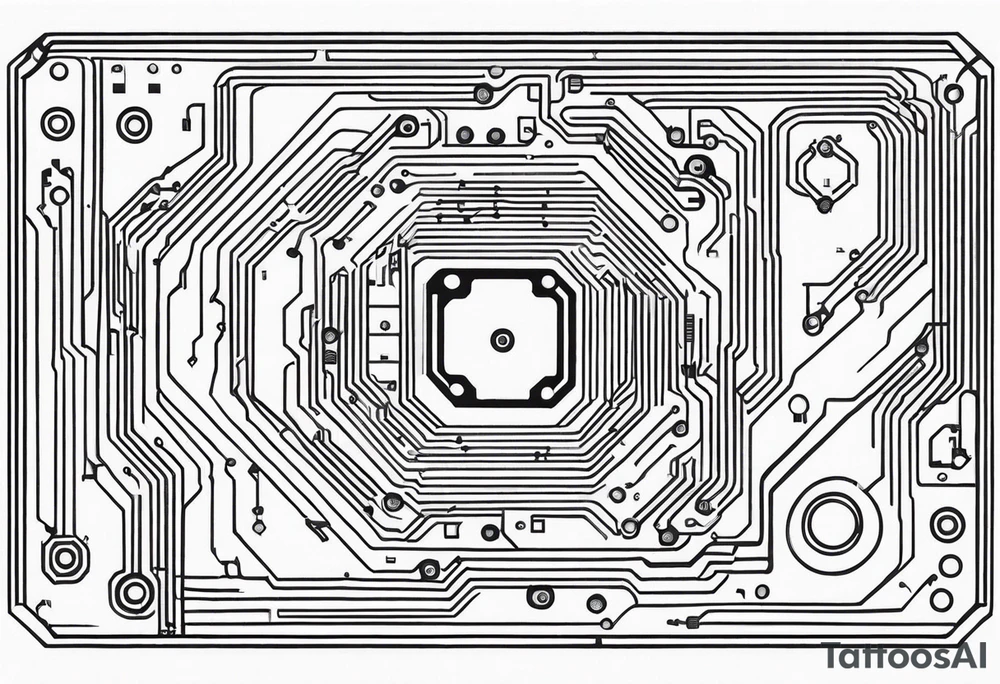 Futuristic Circuit Board tattoo idea