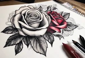 Rose and bible scripture tattoo idea