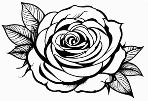 An image incorporating a rose with thorns, a wrench, and an acoustic guitar tattoo idea