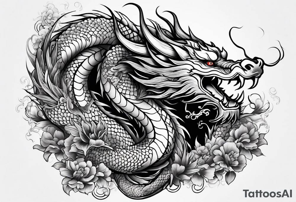 Japanese dragon tattoo idea