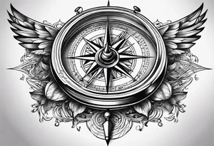 Music compass tattoo idea